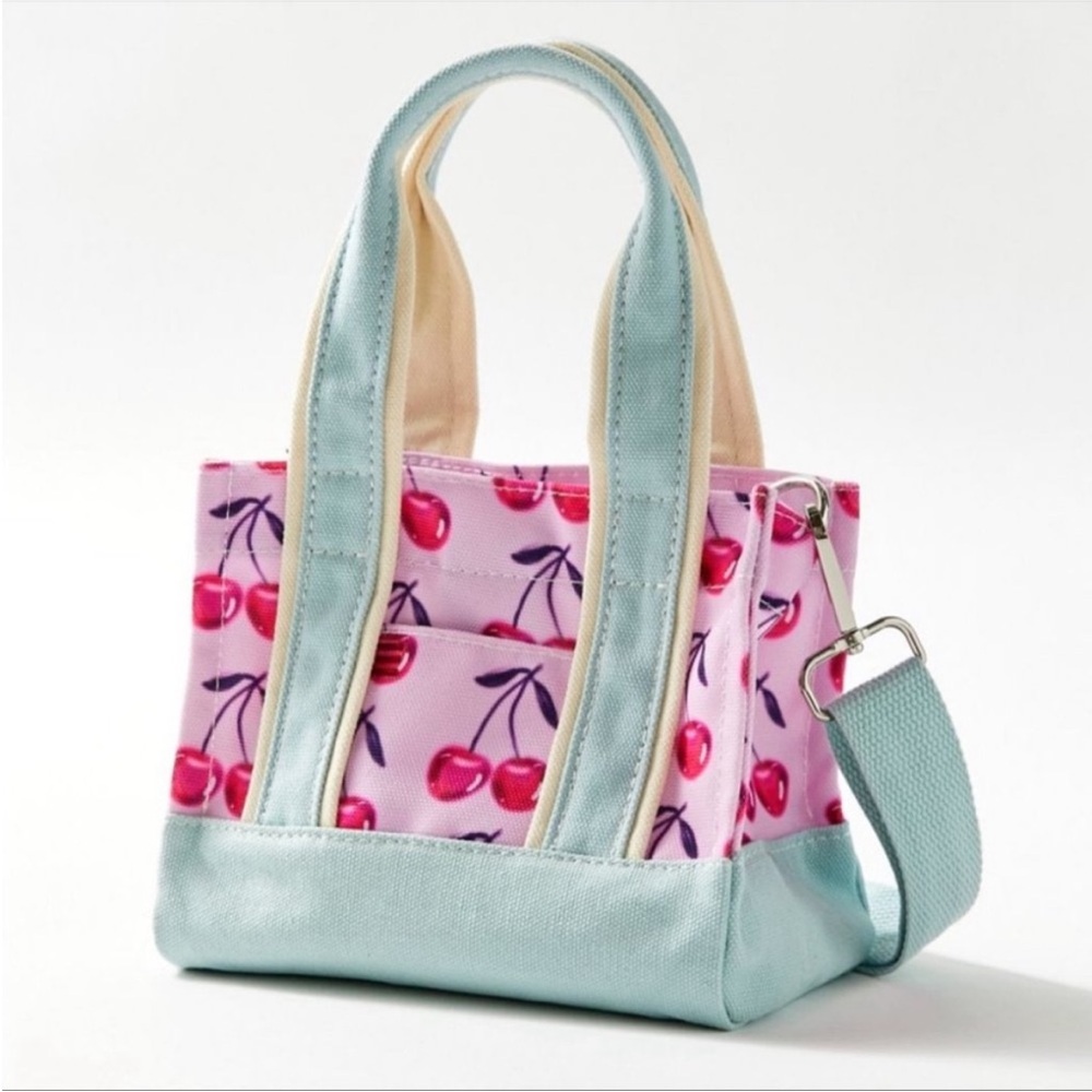Pink Cherry Print Mini Bag